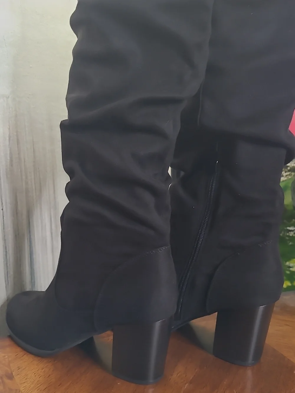 New in box! Journee Kaison Womens 9 Over the Knee black faux suede high boot